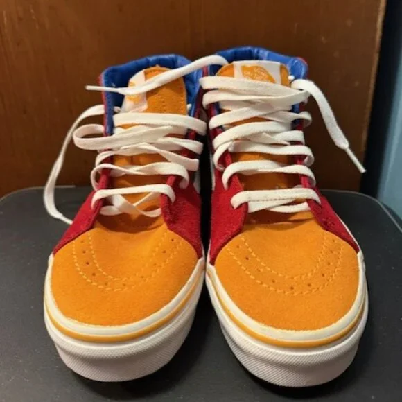 NWOT- Retro Vans Sk8-Hi colorblock suede multicolor – Unisex - 5Y / WM6.5 - RARE - Picture 5 of 16